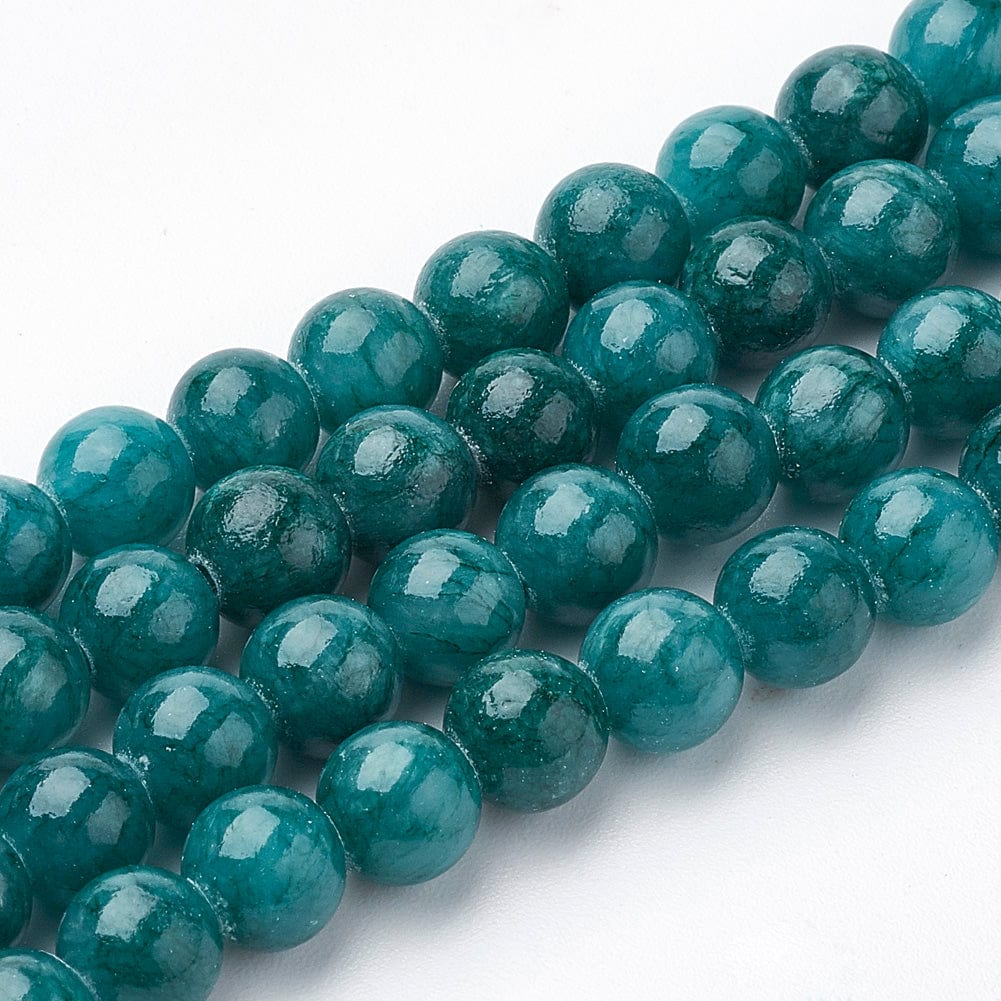 Pandawhole Jade Kopi af Jade Perler, mørk grøn, 8mm