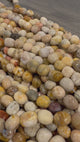 Fossil nugget beads, brown, 6-15mm