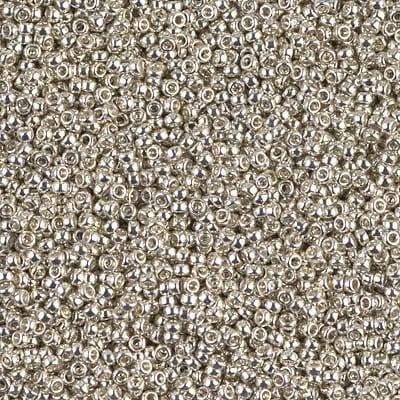 Restsalg Miyuki seed beads, 11/0, galvanized silver.