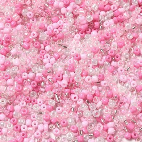 seed beads Rosa Glas Perle Mix, Seed Beads, 2-3,5 mm, 20 gram