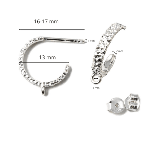 SHEKHAR creoler AUKTION X.....13 mm creol i sterling sølv