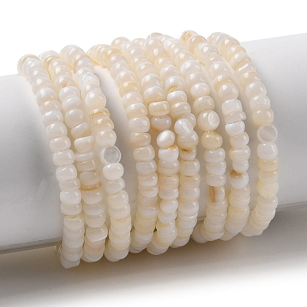 Shell Perler Shell Perler, Rondel, creme str. 3x2 mm