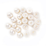 Top/anboret perler. Shell Perler, Topboret/Anboret, rund/flad model str. 10x6 mm