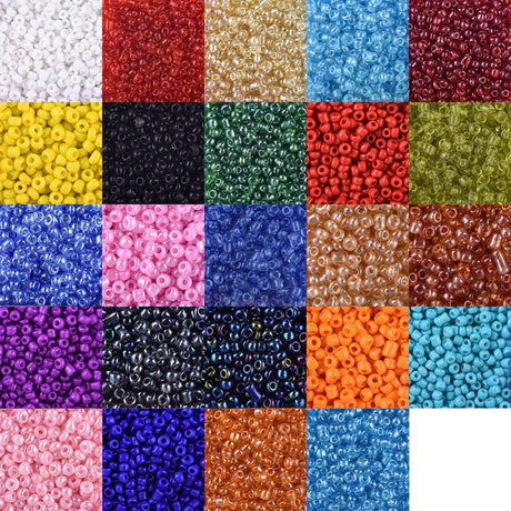 panda DIY SÆT DIY Kasse med 24 farver seed beads og elastik