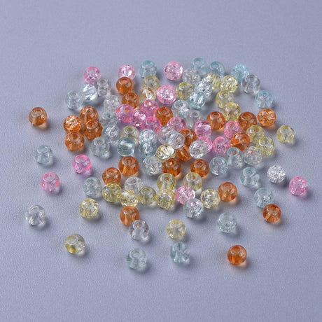 Uniq Perler Enkelt perler og sæt 400 stk 4-4,5 mm glas perler i mix farver