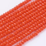 Glass beads, Red, Rondel, 3x2mm