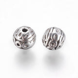 Metal Beads, Tibetan, 8mm, 10 pcs