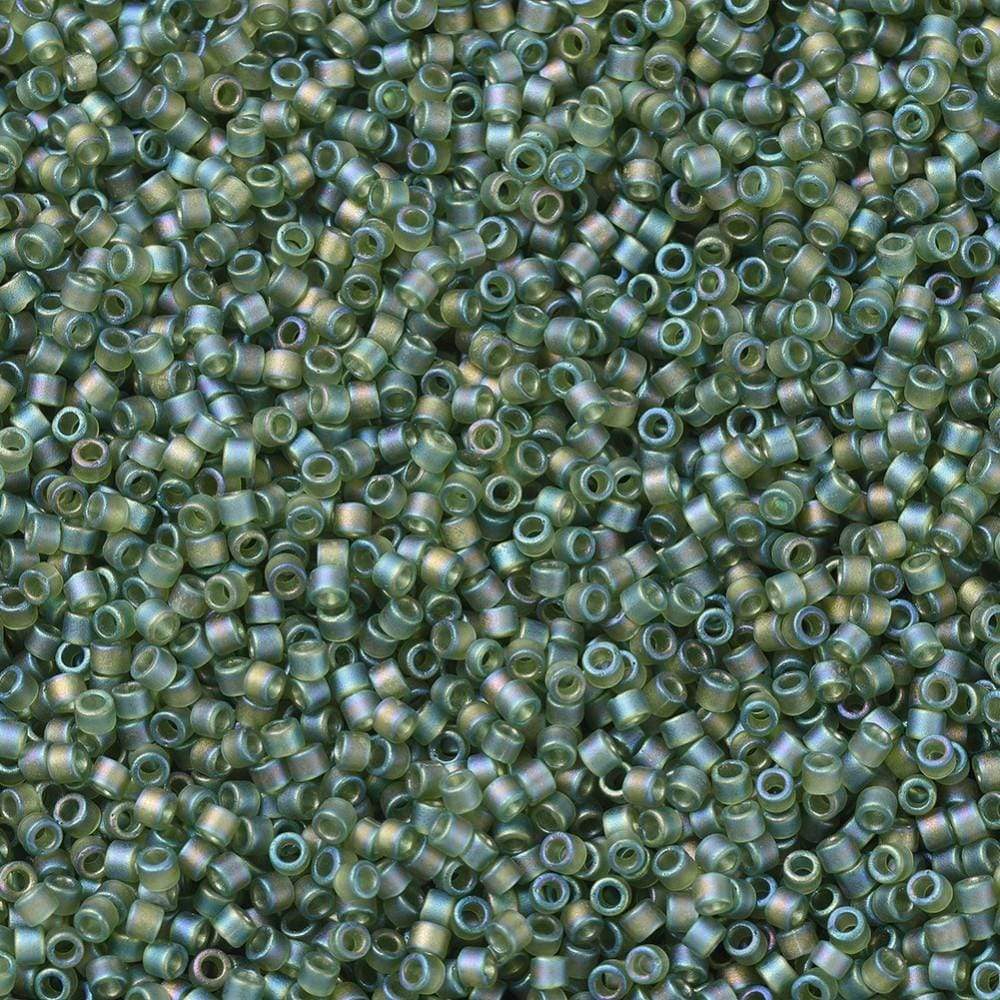 Miyuki Delica 11/0 DB0163 - Opaque Green AB, Miyuki Delica Beads,5 Gr Pack